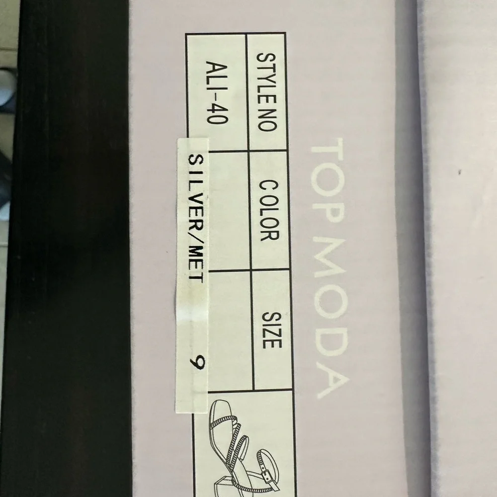 TOP Moda Metallic Rhinestone Heels - Picture 2 of 4